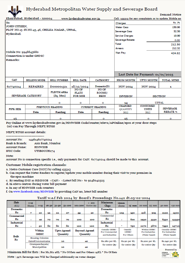  Minol USA business utility bill 